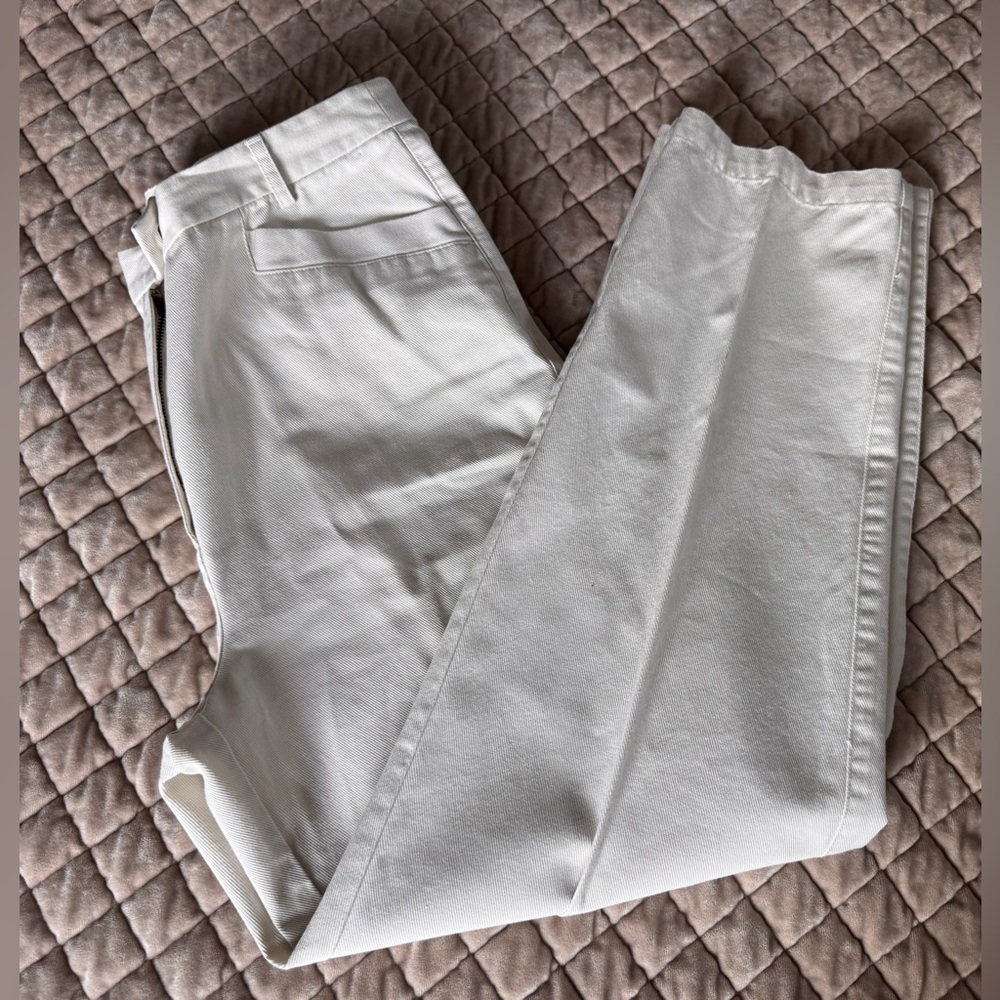 Talbots Petites Tan Straight Leg Pants 10P Classic Preppy Minimalist‎